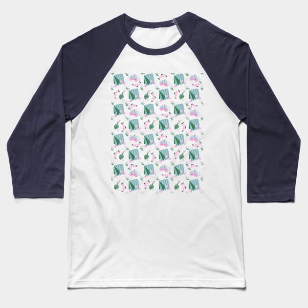 Cute pattern with Autumn and Winter cozy home elements Baseball T-Shirt by DanielK